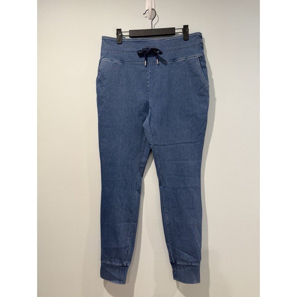 NWOT Halara Flex Denim Joggers Womens XL High Waisted Drawstring Stretch Travel